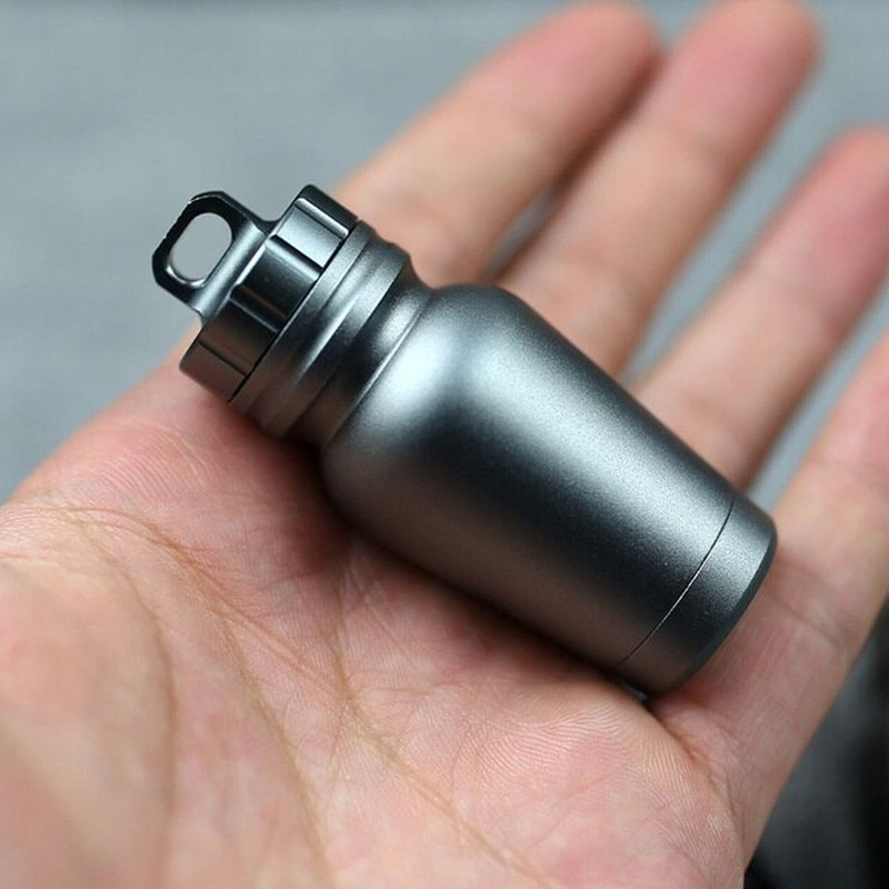 EDC Pocket Tool Aluminum Alloy Waterproof Tank Medicine Sealed Capsule Bottle Ou