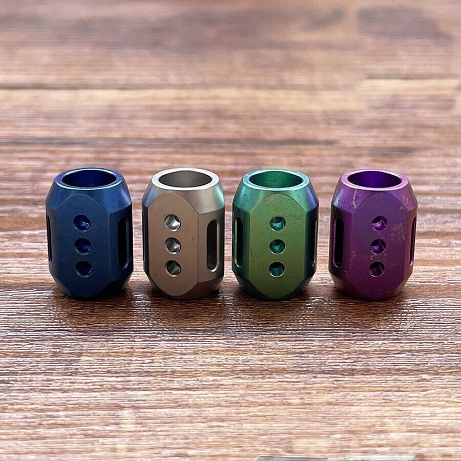 EDC Titanium Alloy Knife Bead DIY Cool Lanyard Bead Umbrella Rope Tool Pendant
