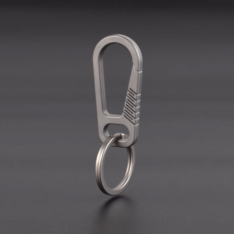 TC4 Titanium Alloy Keychain Backpack Hanging Buckle EDC Outdoor Key Carabiner