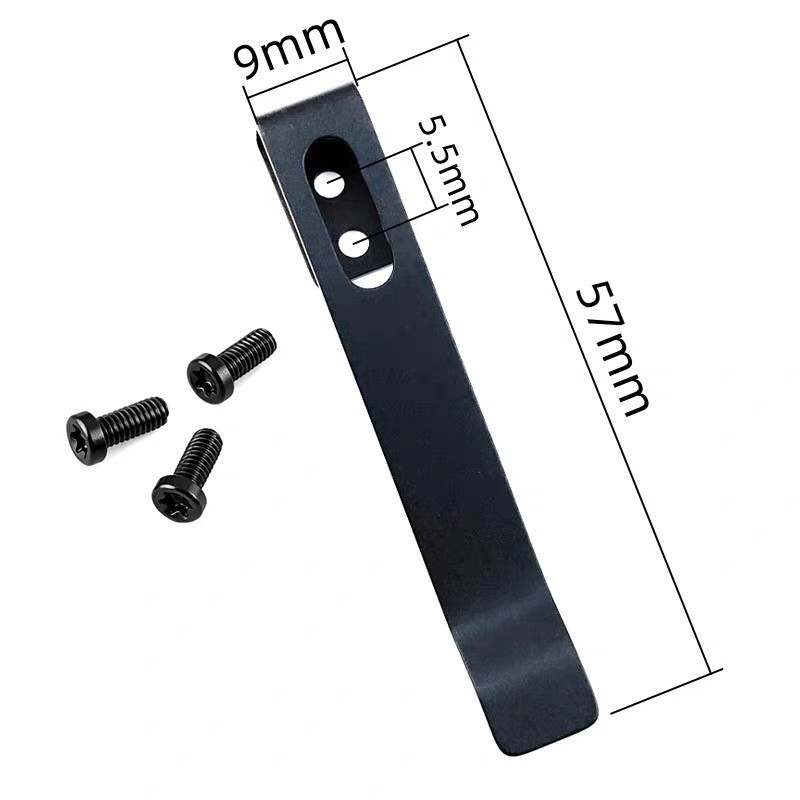 Titanium CNC Pocket Clip for Folding Knife EDC DIY Replacement Part