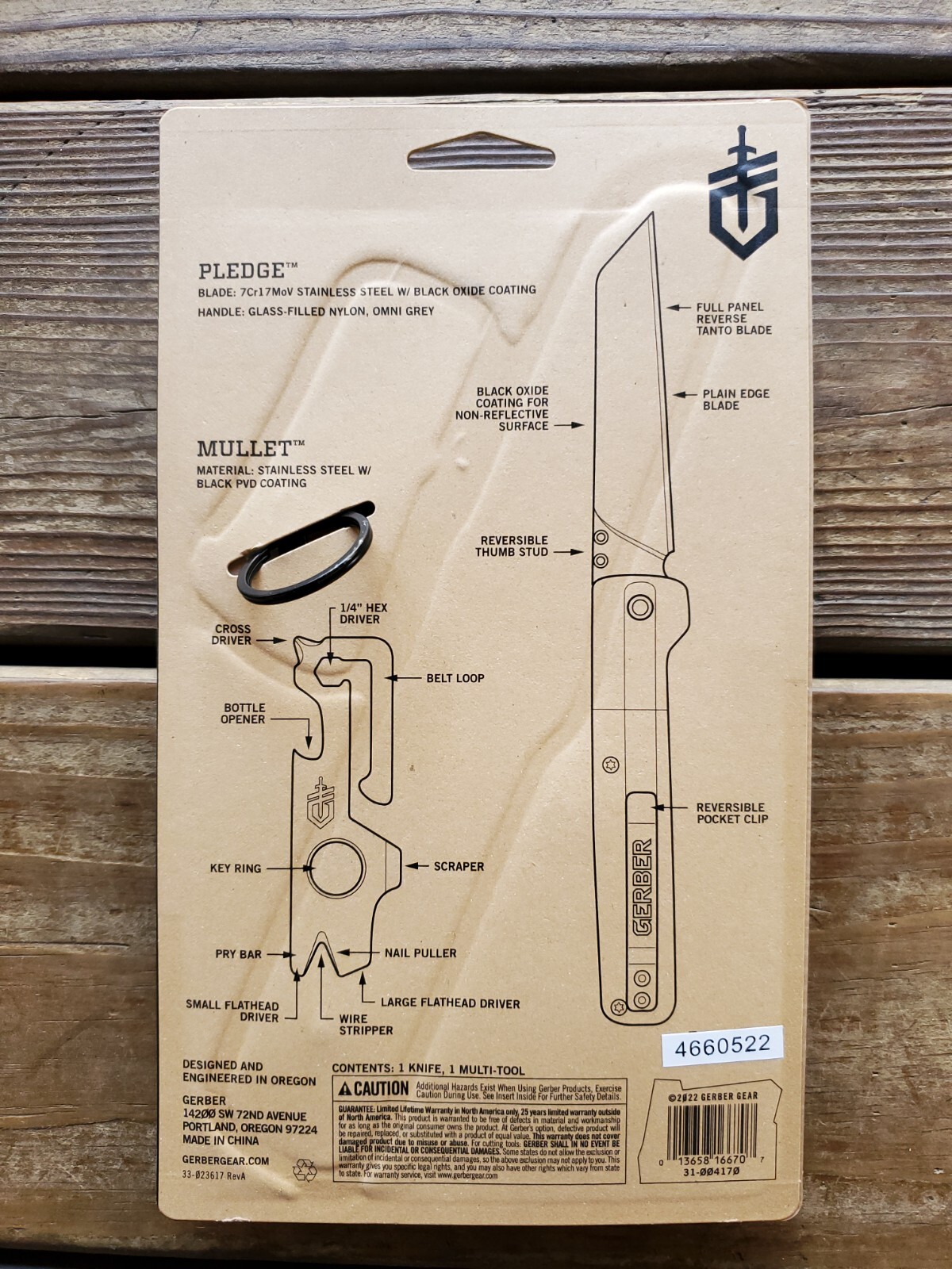 Gerber Pledge Knife & Mullet Keychain Multi-Tool Set. Brand New.