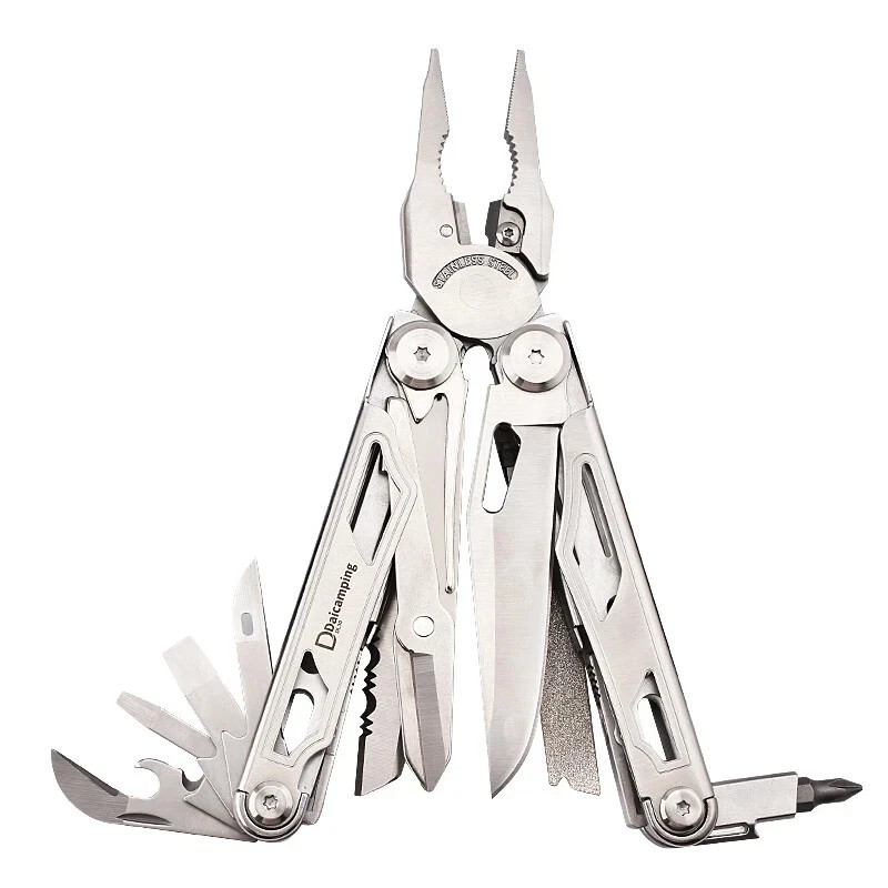Daicamping DL30 Multi Tool Folding Pocket Knife Sheath Scissors Screw Pliers Can