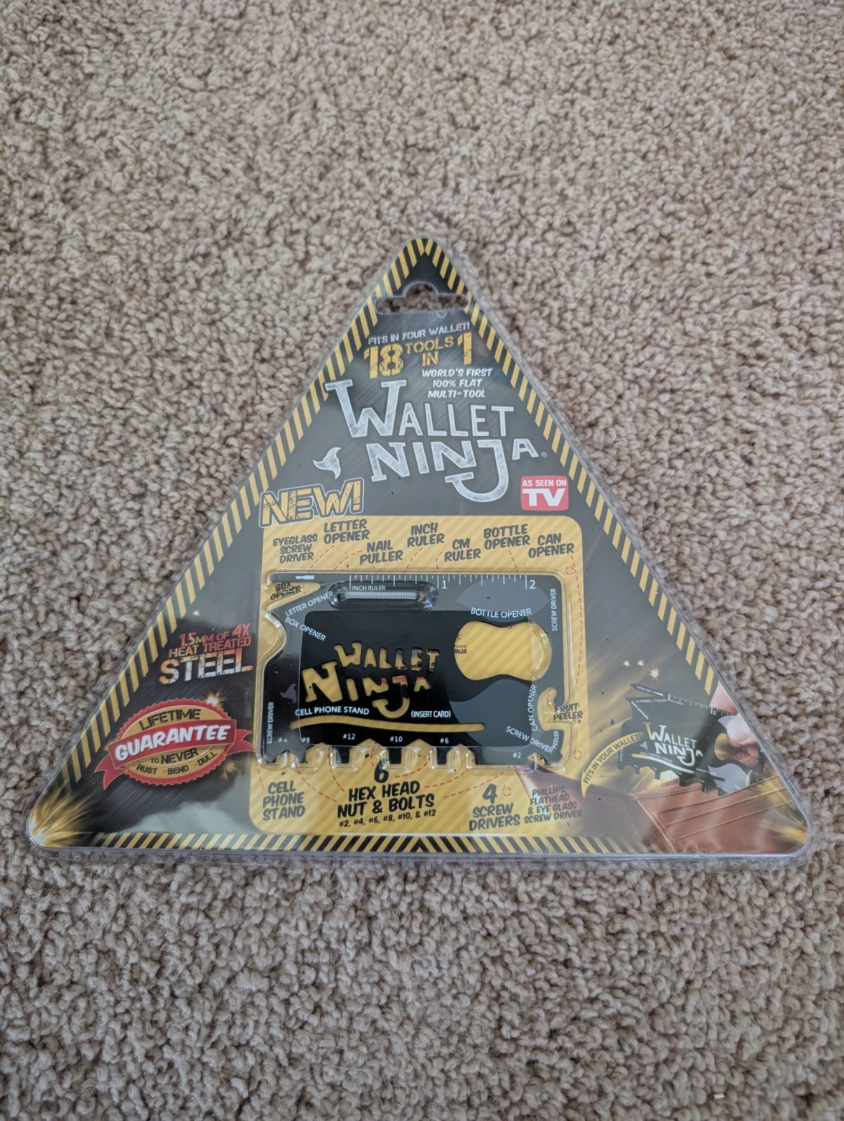 Wallet Ninja 18 Tools in 1 Flat Multi Tool – As Seen On TV Gift Dad’s Day Joke