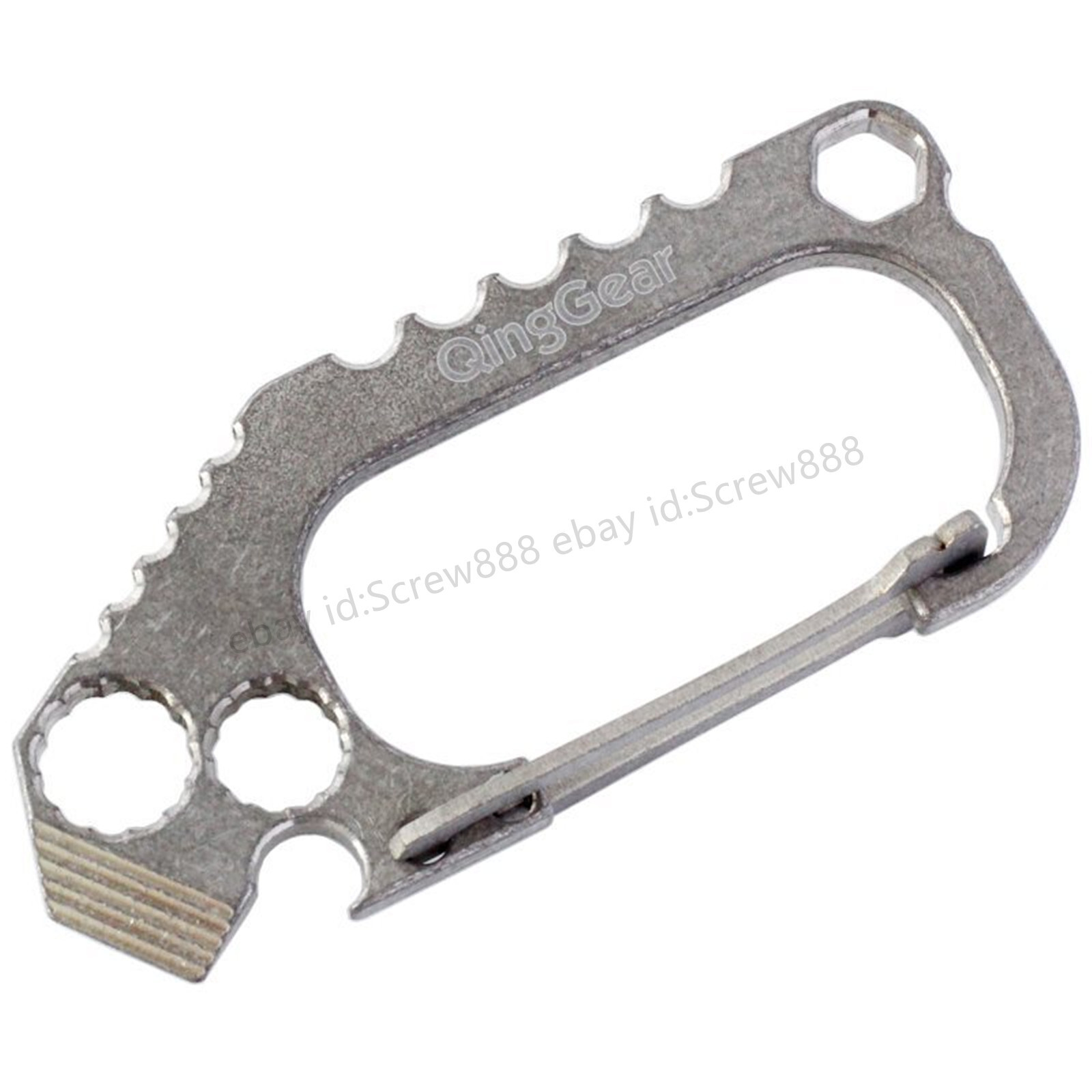 EDC Titanium Alloy Multi Tools Keychain Carabin Opener Crowbar Outdoor EDC