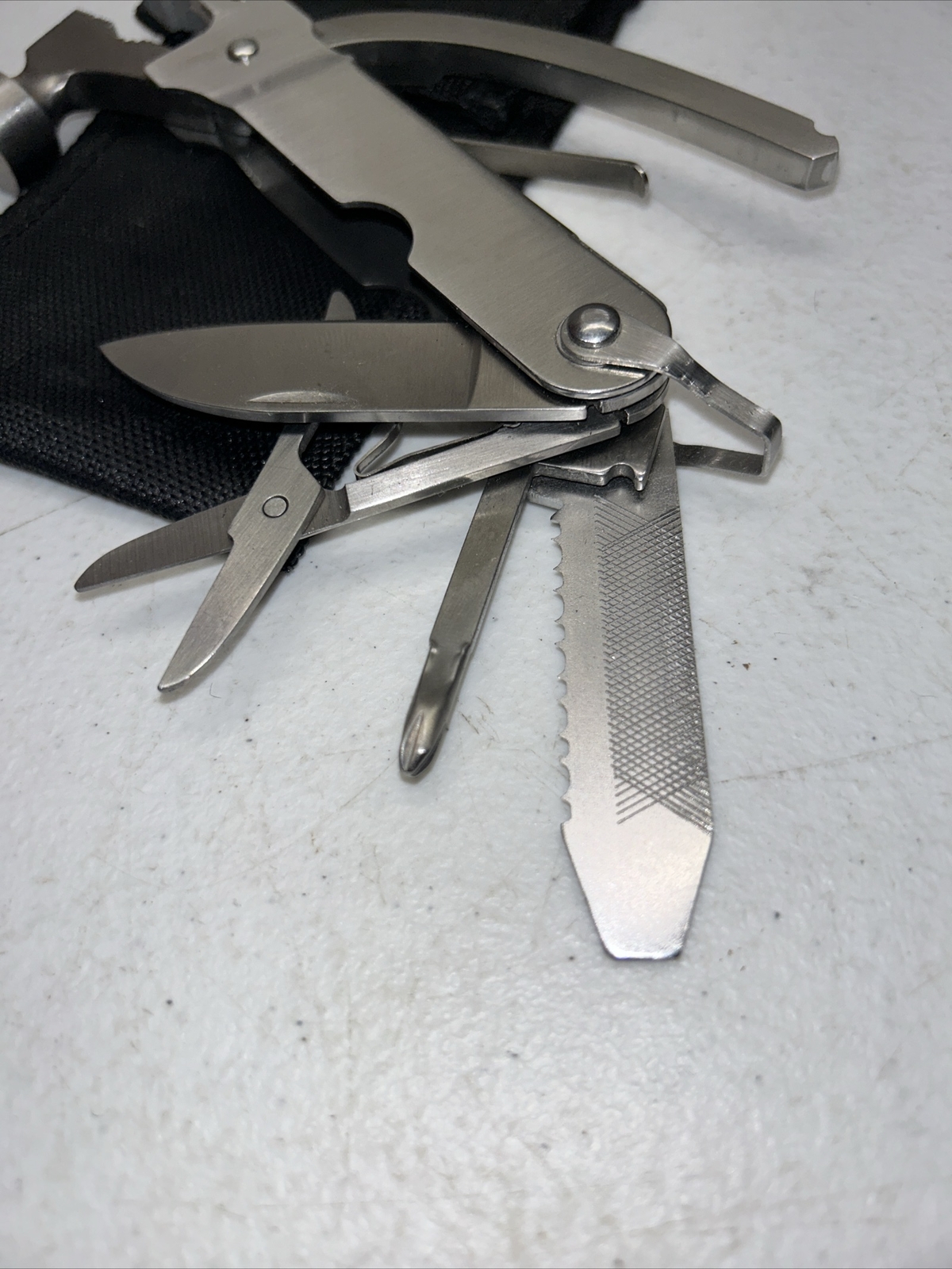 Multi-Purpose Folding Pliers Wire Cutter Knife Outdoor Survival Tool Belt Case