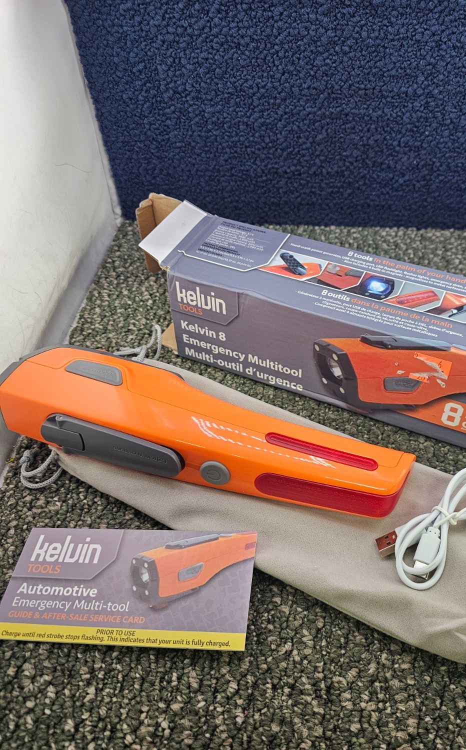 Kelvin Tools K8ORG01-01 Portable Safety Automotive Emergency Multi-Tool Orange