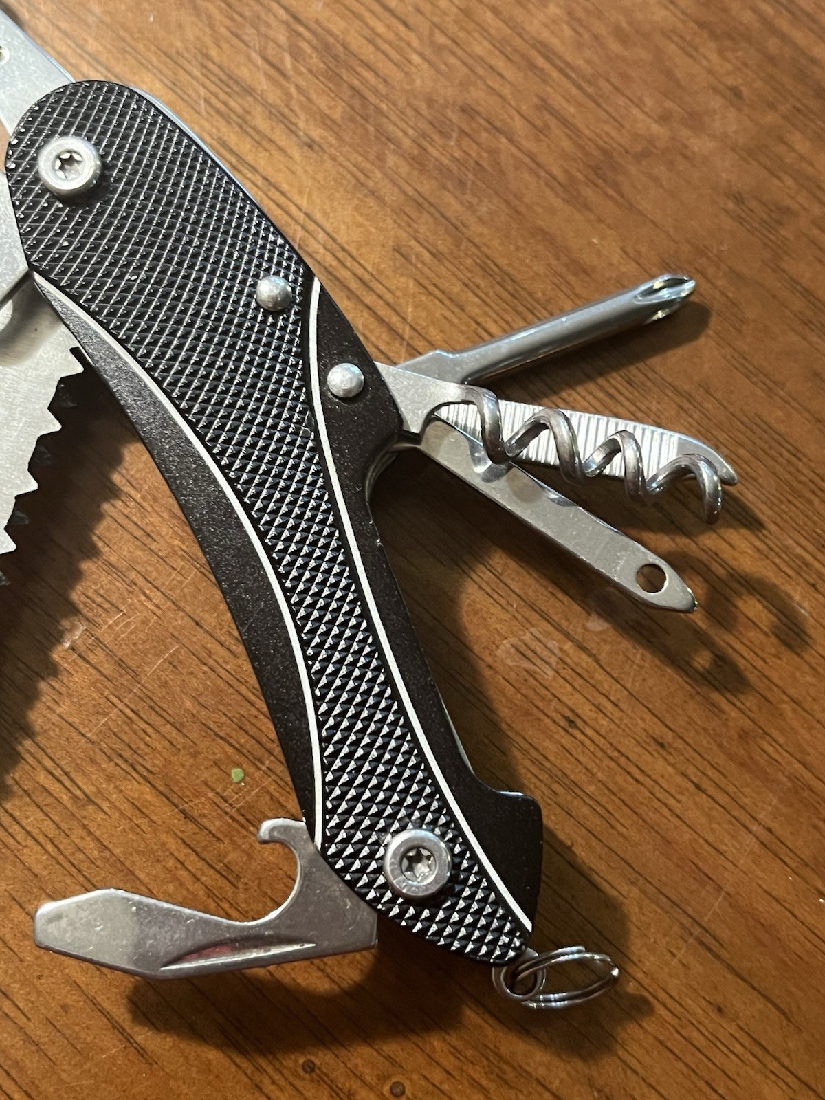 Multifunction Tactical 8 Blade & Utility Tool Black Stainless Steel With Case