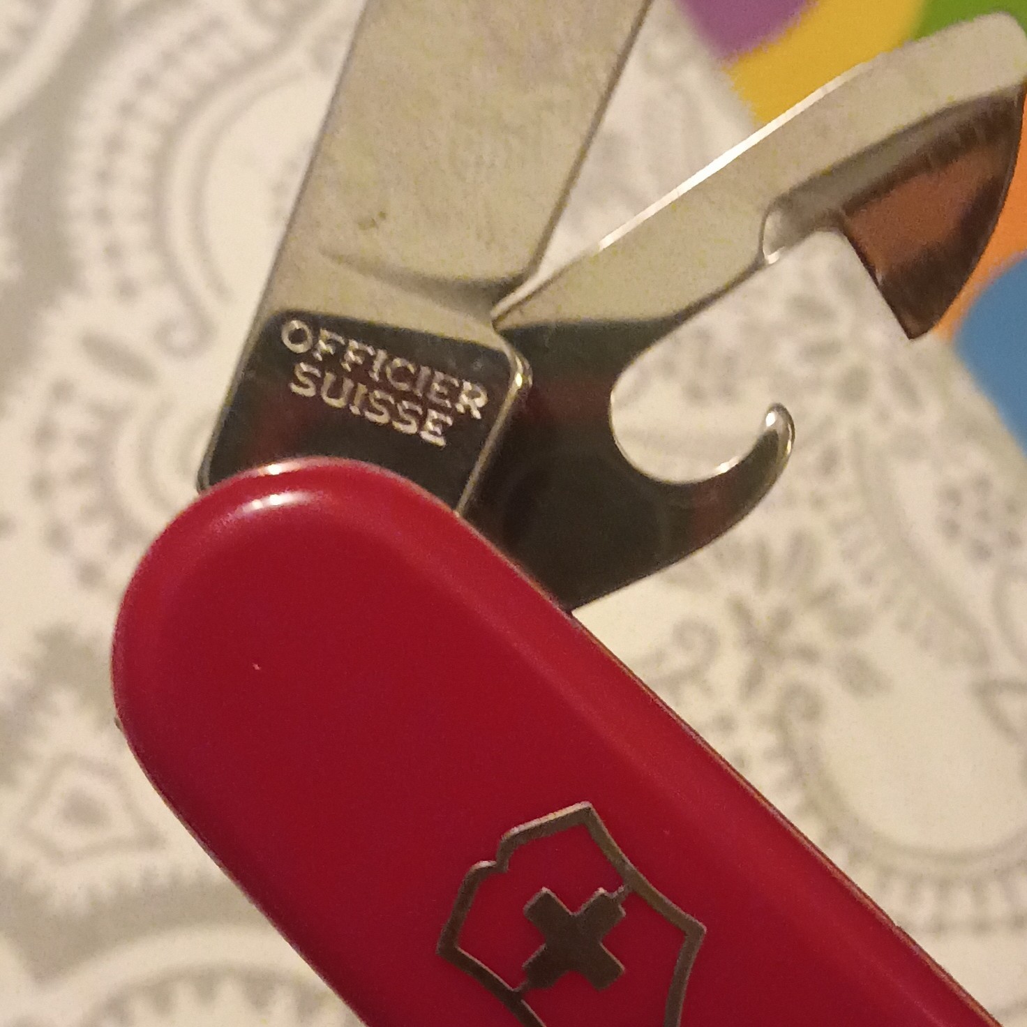 Victorinox Officer Suisse Red 5-Tool Multi-Tool w/ Lanyard Rieter Logo