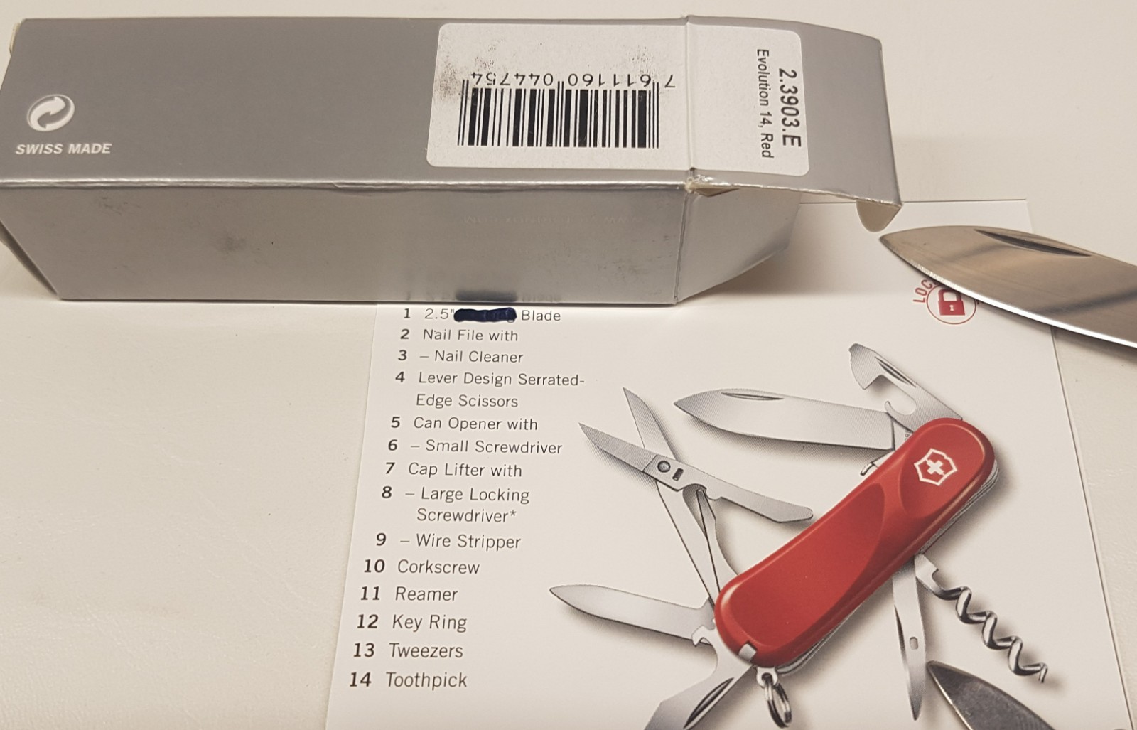 Victorinox Swiss Army Knife EVOLUTION 14 Red NEW old stock in Original box