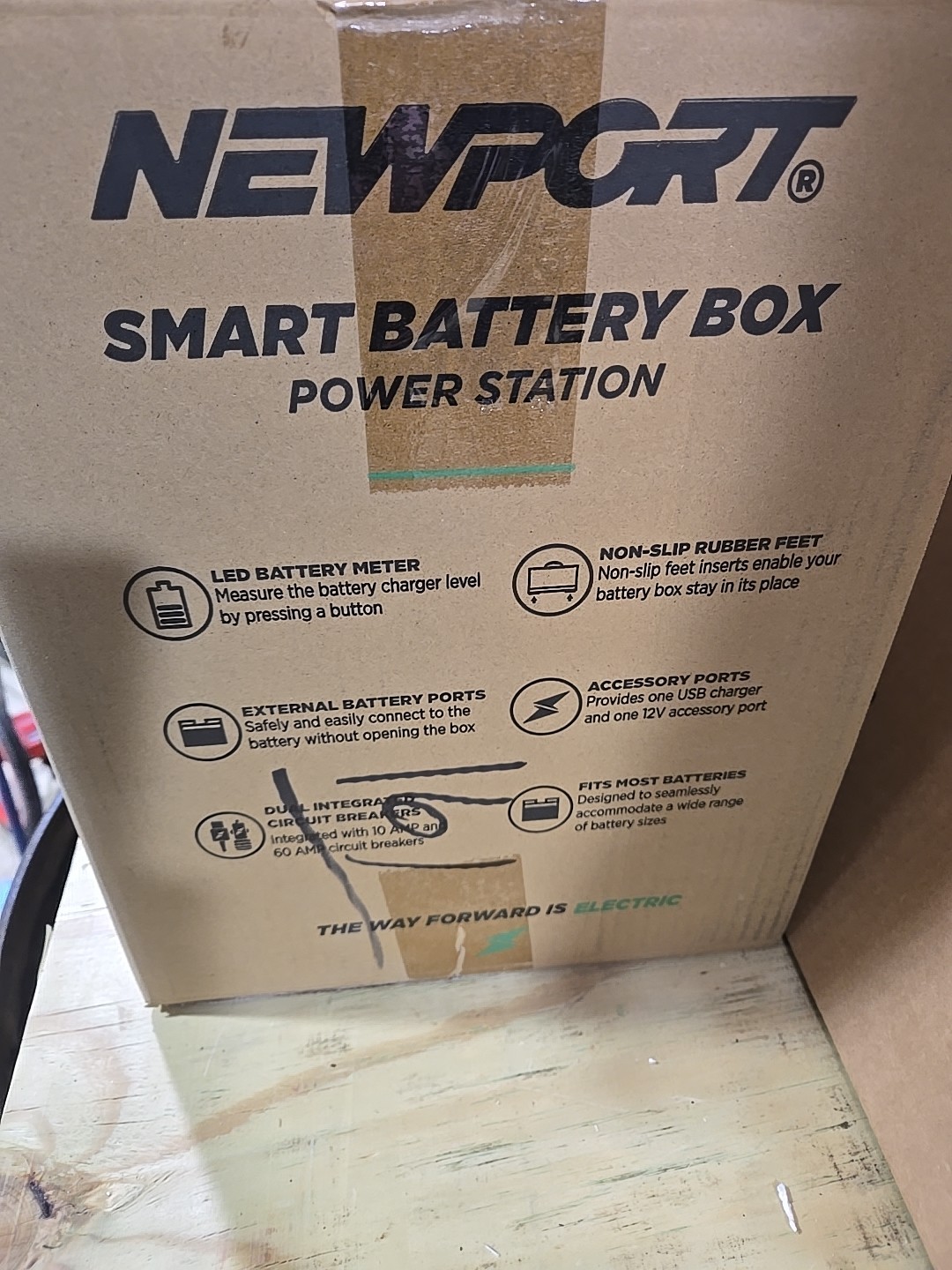 Newport Trolling Motor Smart Battery Box Power Center with USB and DC Ports.