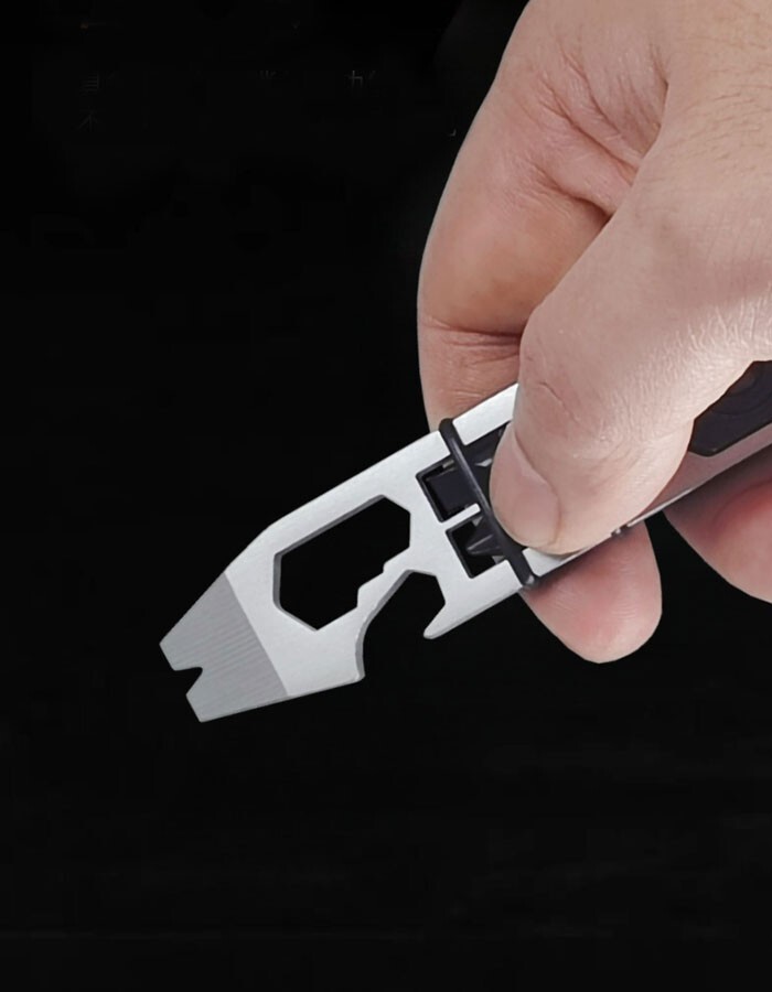 EDC Stainless Steel Keychain Pocket Pry Bar Crowbar Opener Outdoor Multi Tools