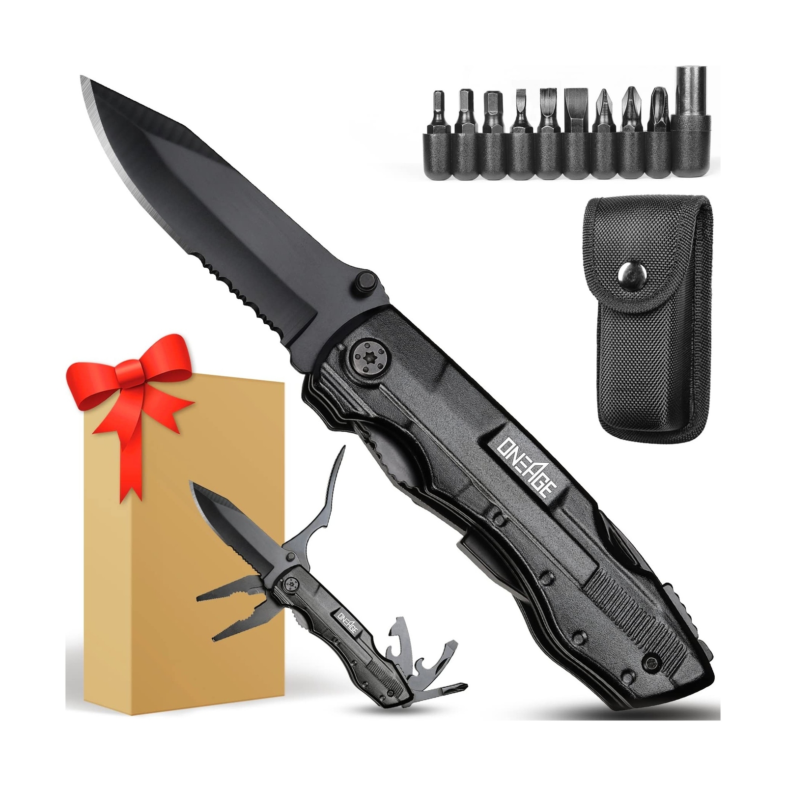 Gifts for Men Him Dad,Pocket Multitool Knife,Christmas Stocking Stuffers,Anni…
