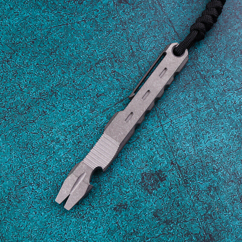 TC4 Titanium Alloy Pocket Pry Bar Pendant Crowbar Opener Multi Keychain EDC Tool
