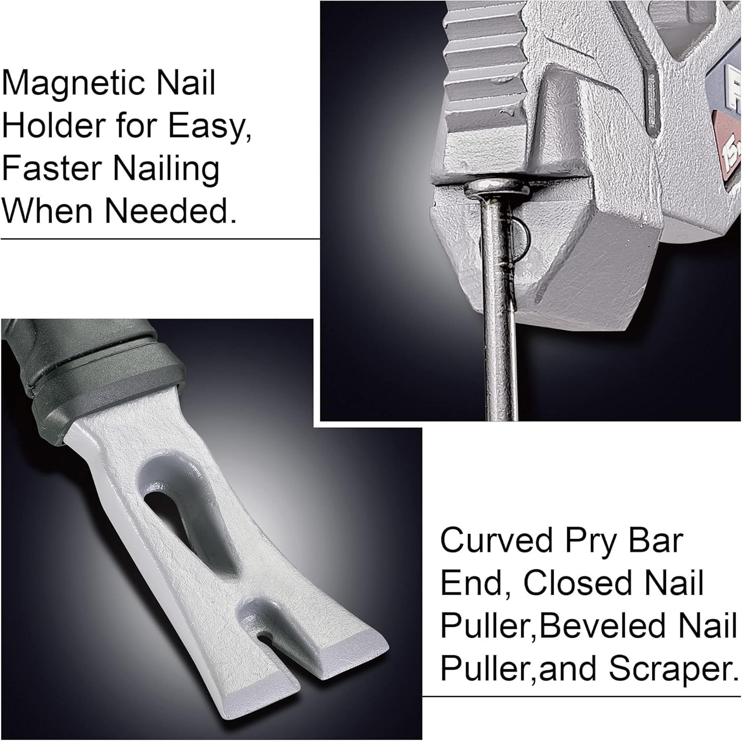 Vaughan 15 Inch Multi-Function Demolition Tool, Hammer, Nail Puller, Multi-Us…