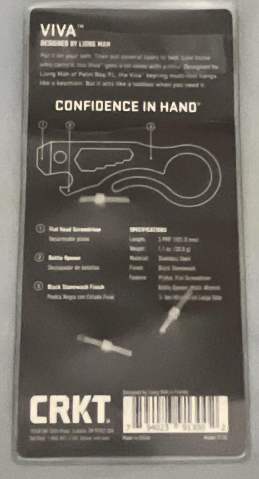 CRKT Viva Multi Tool ~ Flat Screwdriver Bottle Opener Multi Wrench ~ NEW