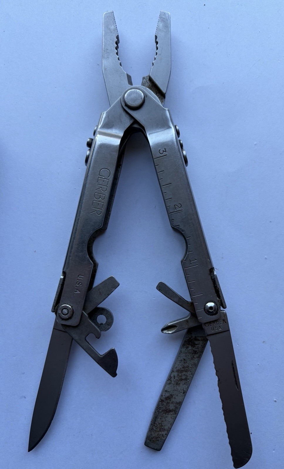 VINTAGE 1990s GERBER USA ORIGINAL BLUNT NOSE MULTI-PLIER MULTI-TOOL IN NEW POUCH
