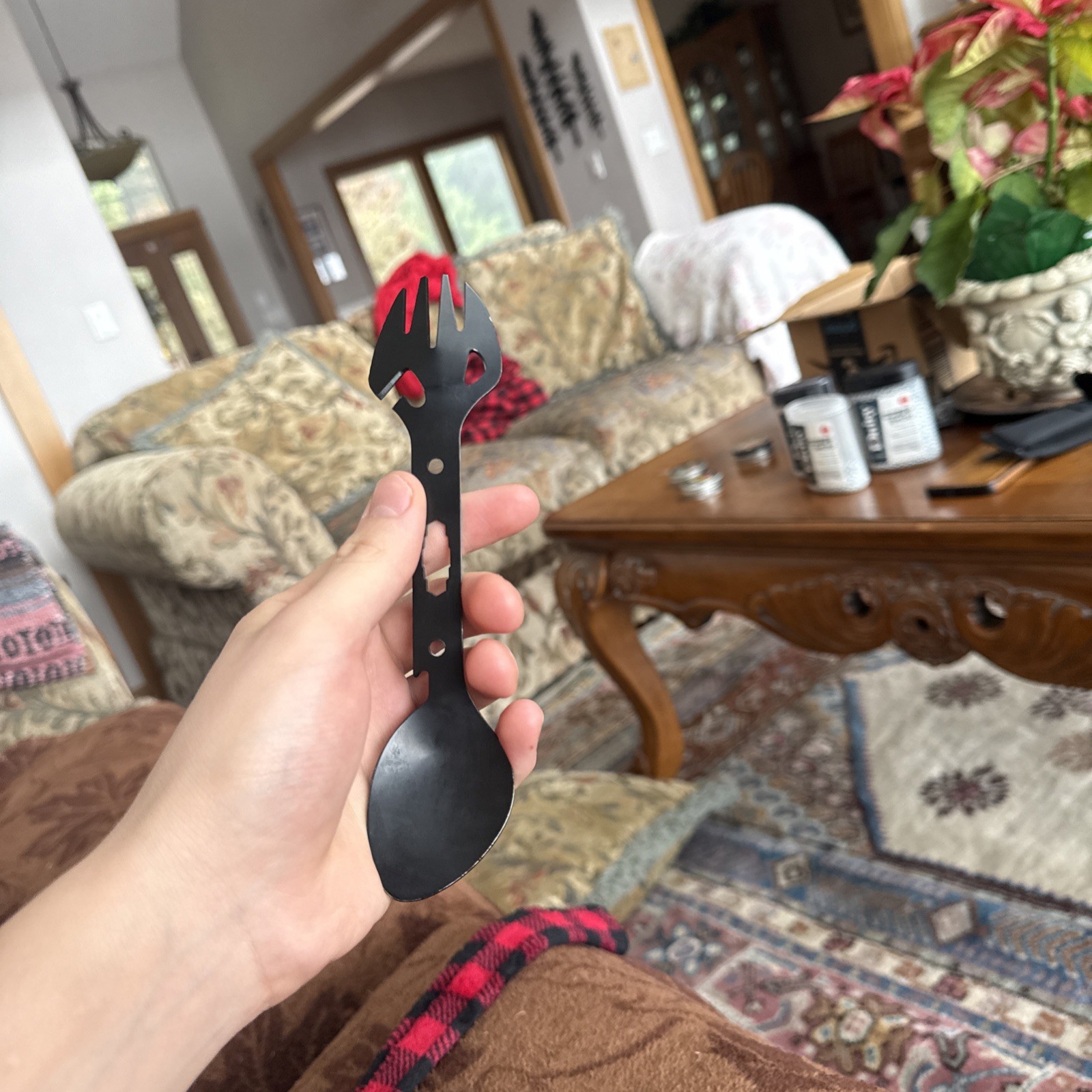 10-in-1 Multi Function Tactical Stainless Steel Fork Spoon Survival Tool Camping