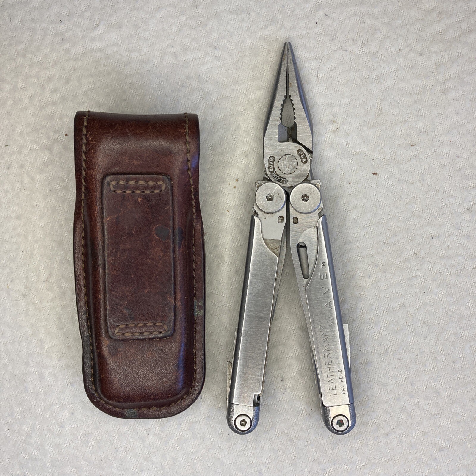 Leatherman Wave Pocket Survival Multi Tool Set Toolkit Leather Sheath Original