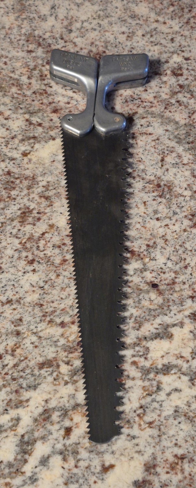 Vintage Rocky Mountain Pac Saw Dubois, WY w/Leather Sheath