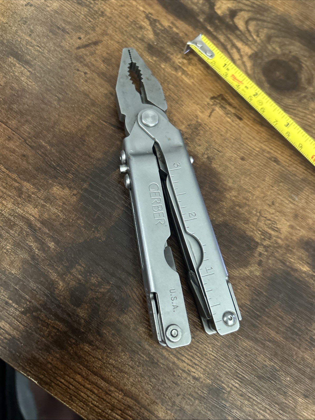 Gerber Stainless Steel Multi-Tool 7-in-1 Pliers Knife File Can Opener Ruler