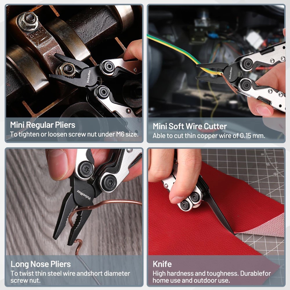 Valuemax 13-in-1 Pocket Knife Screwdriver Multi-Tool Stainless Steel