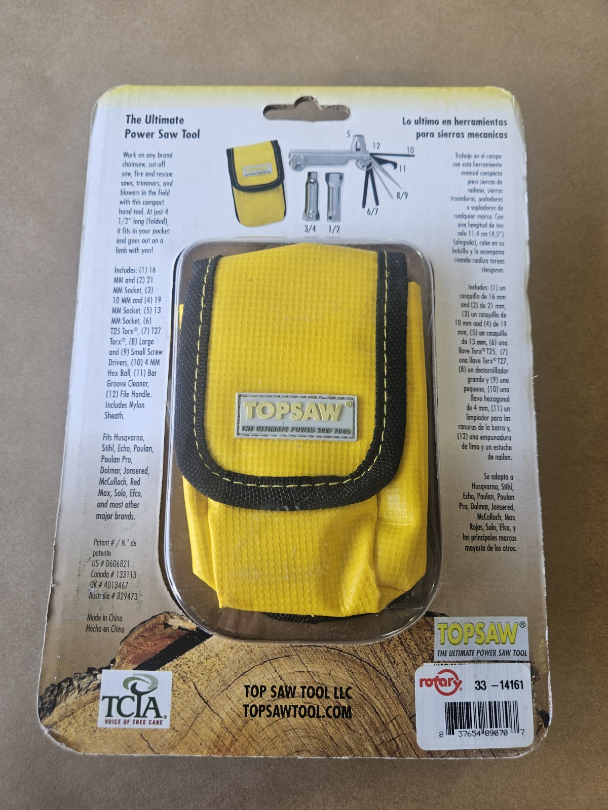 TopSaw 12 in 1 Multi Pocket Tool with Sheath Sockets Torx Screw Drivers