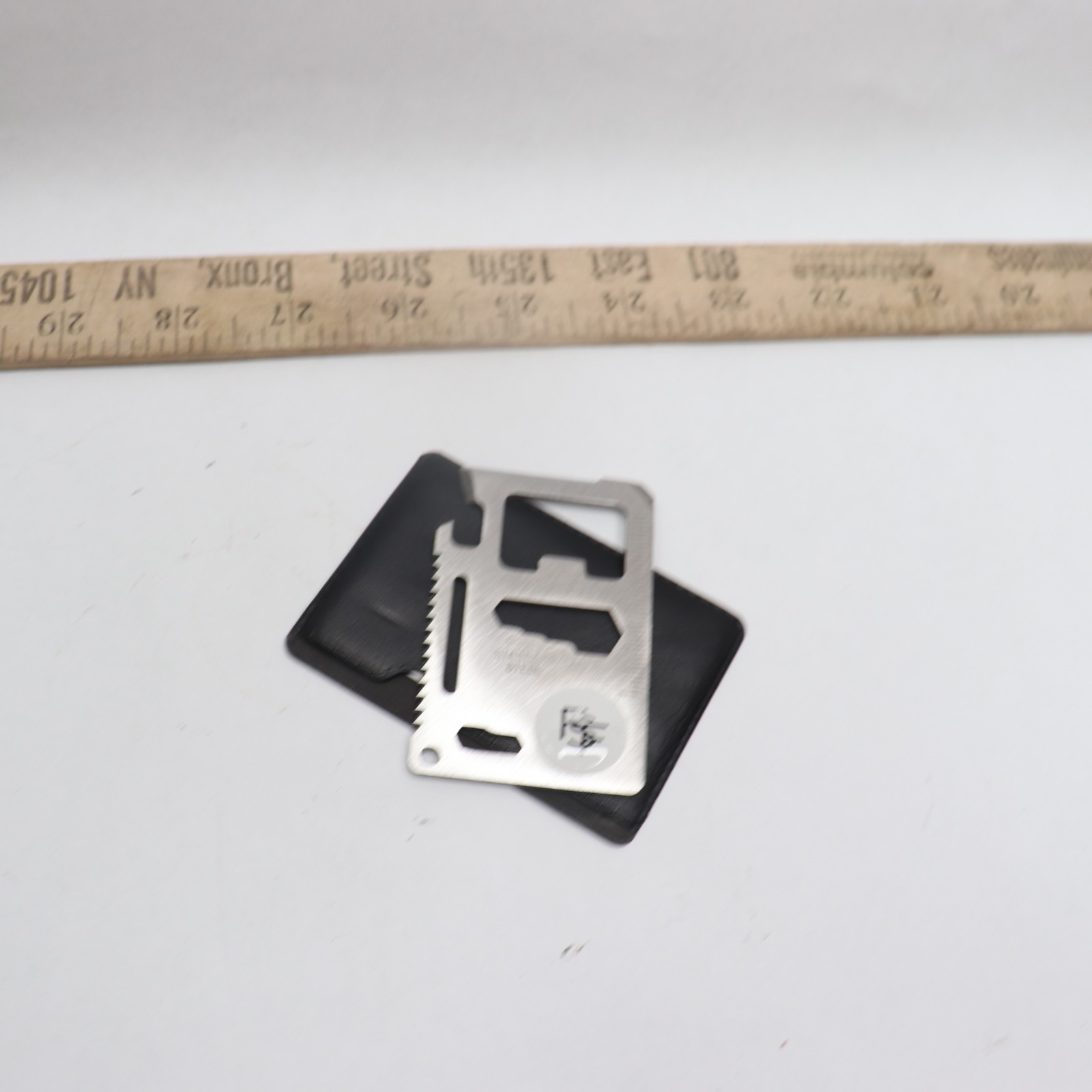 FSF Mini Tone Multifunction Pouch Tool Card with Sleeve Steel Silver