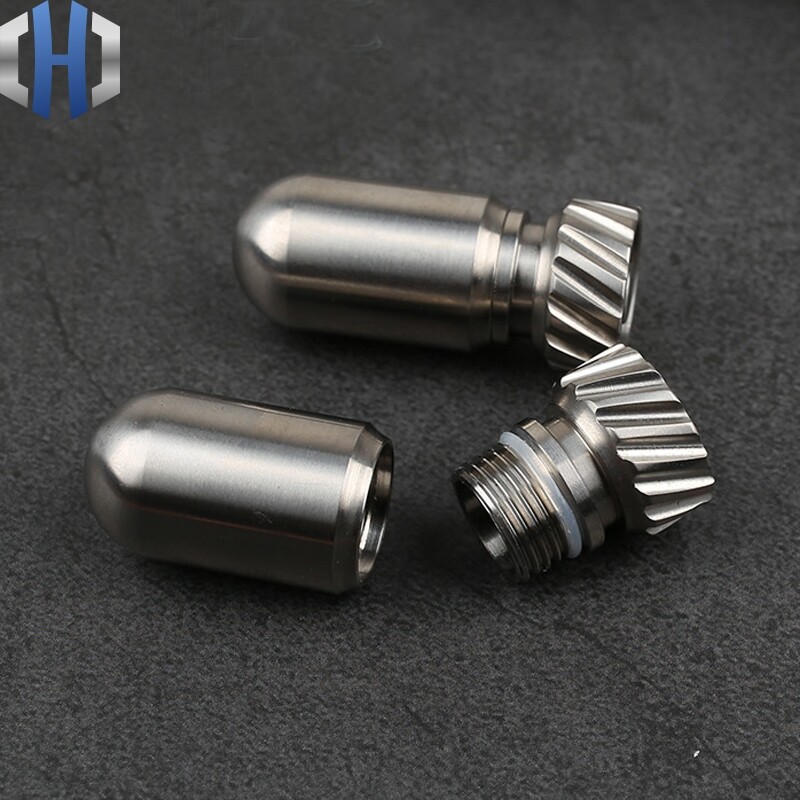 EDC Titanium Multi Tools Waterproof Portable Medicine Bottle Key Pendant Box Set
