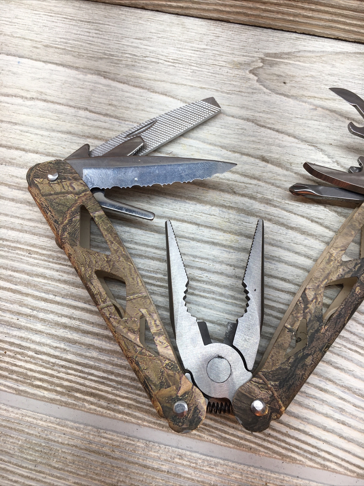 Ozark Trail Multi-Tool with Sheath Camo 12-in-1, Pliers, Wire Cutter, Knife Gift