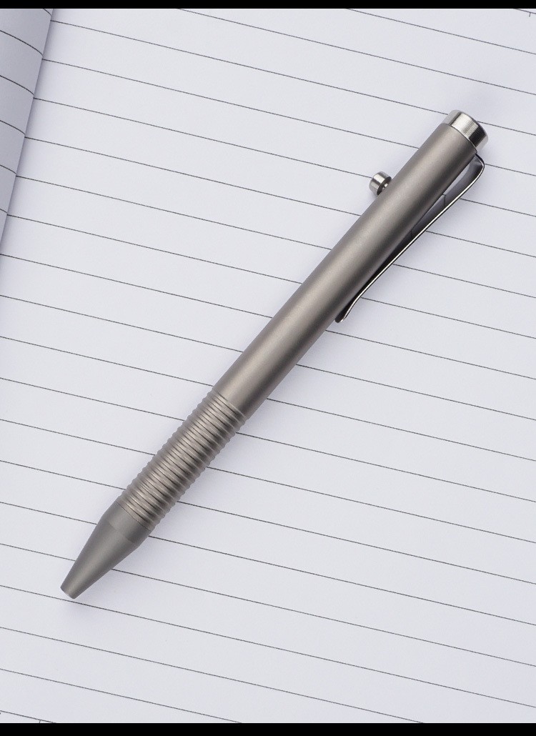 New Titanium Alloy Bolt Action Pocket Ball Pen Signature Tactical Pen G2 Refill