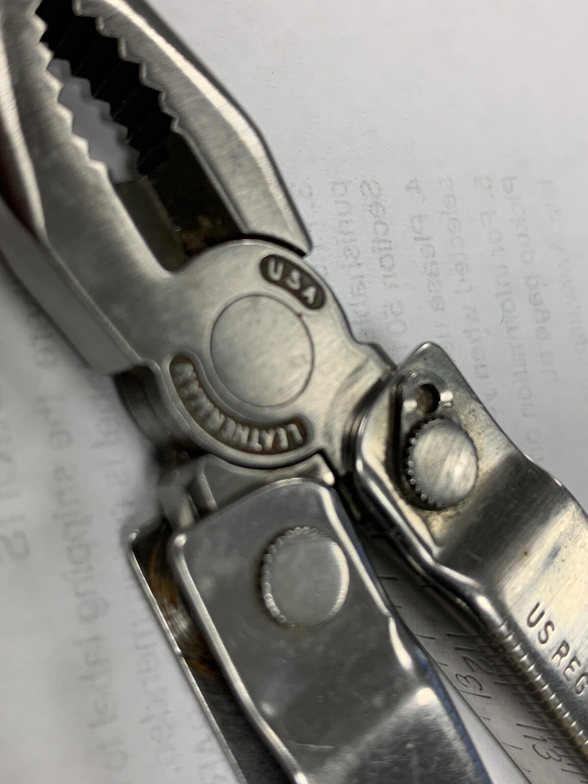 Vintage Leatherman Tool Multi-Tool Stainless Steel Knife Pliers Plus More