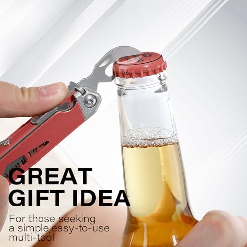 Multitool, 21-in-1 Multi Tool Pliers with Safety Locking and Spring-Action Sc…