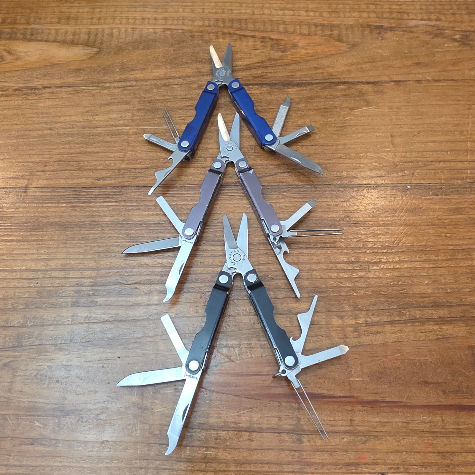 Leatherman MICRA Multi-Tool – Stainless Steel – Lot of 3 – Blue Black Colors