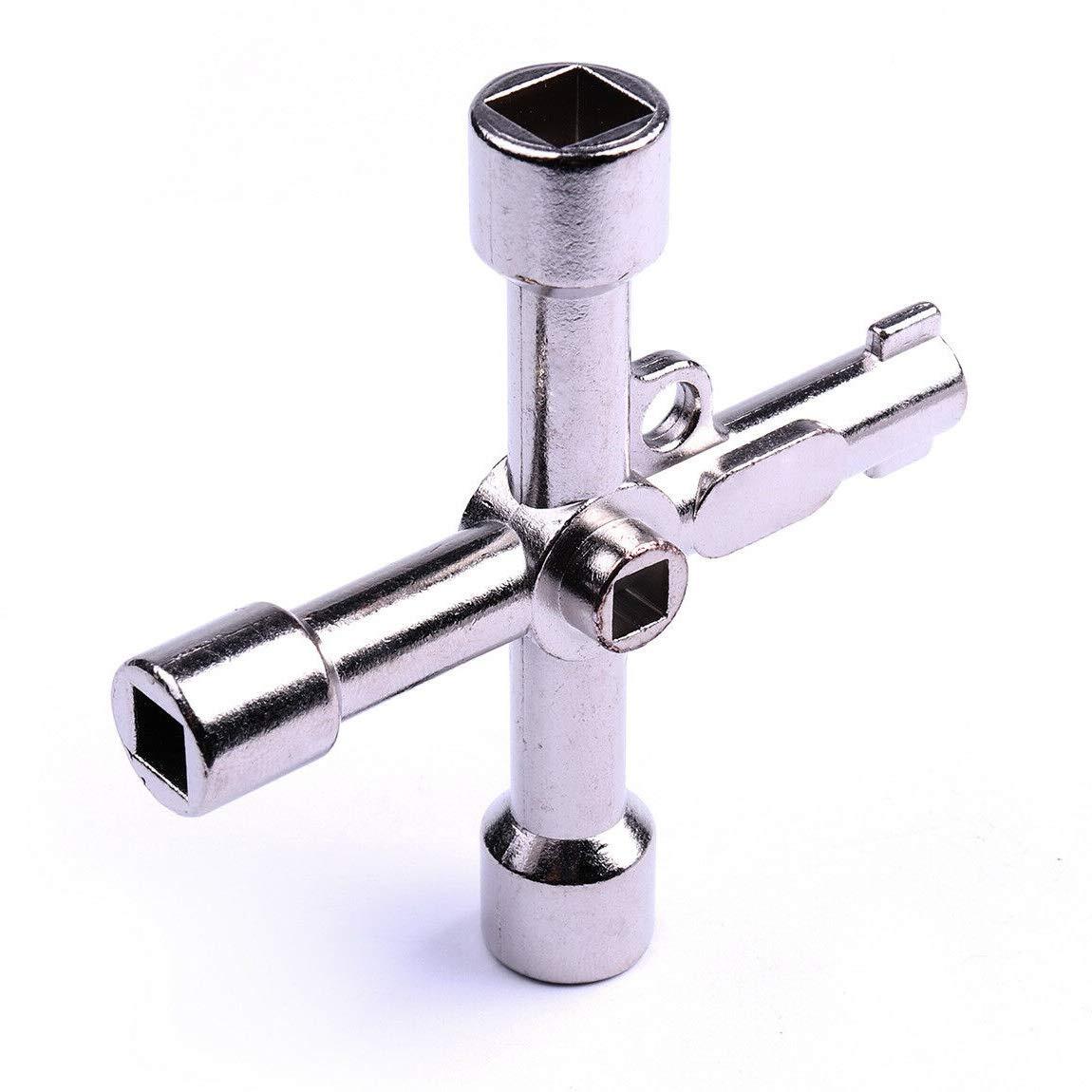 4 in 1 Alloy Triangle/square 4 Way Service Utility Cross Triangle/square Keys…