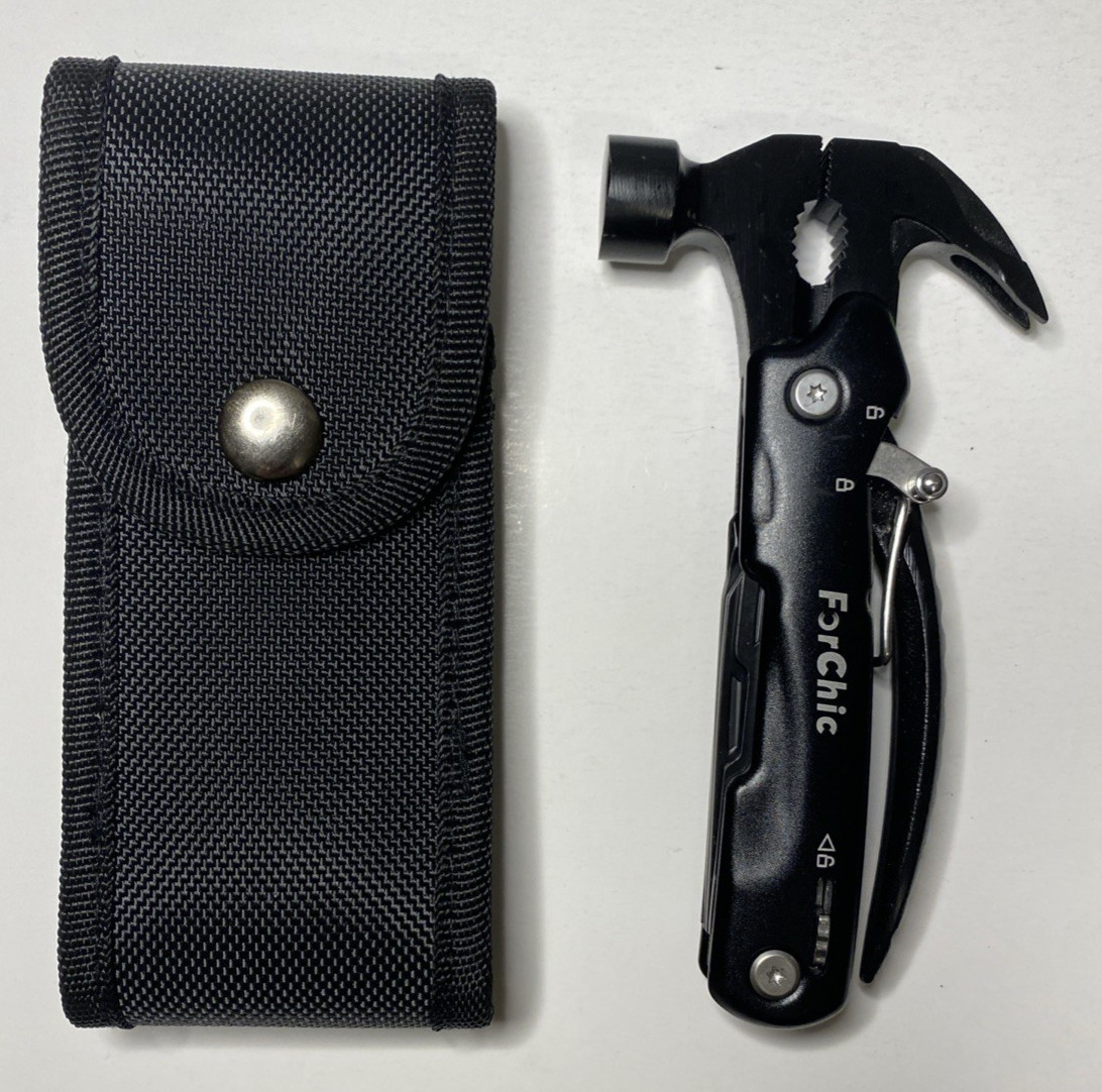 ForChic Hammer Multi-Tool 12-in-1 Folding Multitool w Carrying Case