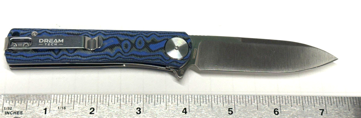 NEW 2 KNIFE Combo-D2 Steel-WithArmour WA-082CFG-Black & Dream Tech D3896MBL Blue