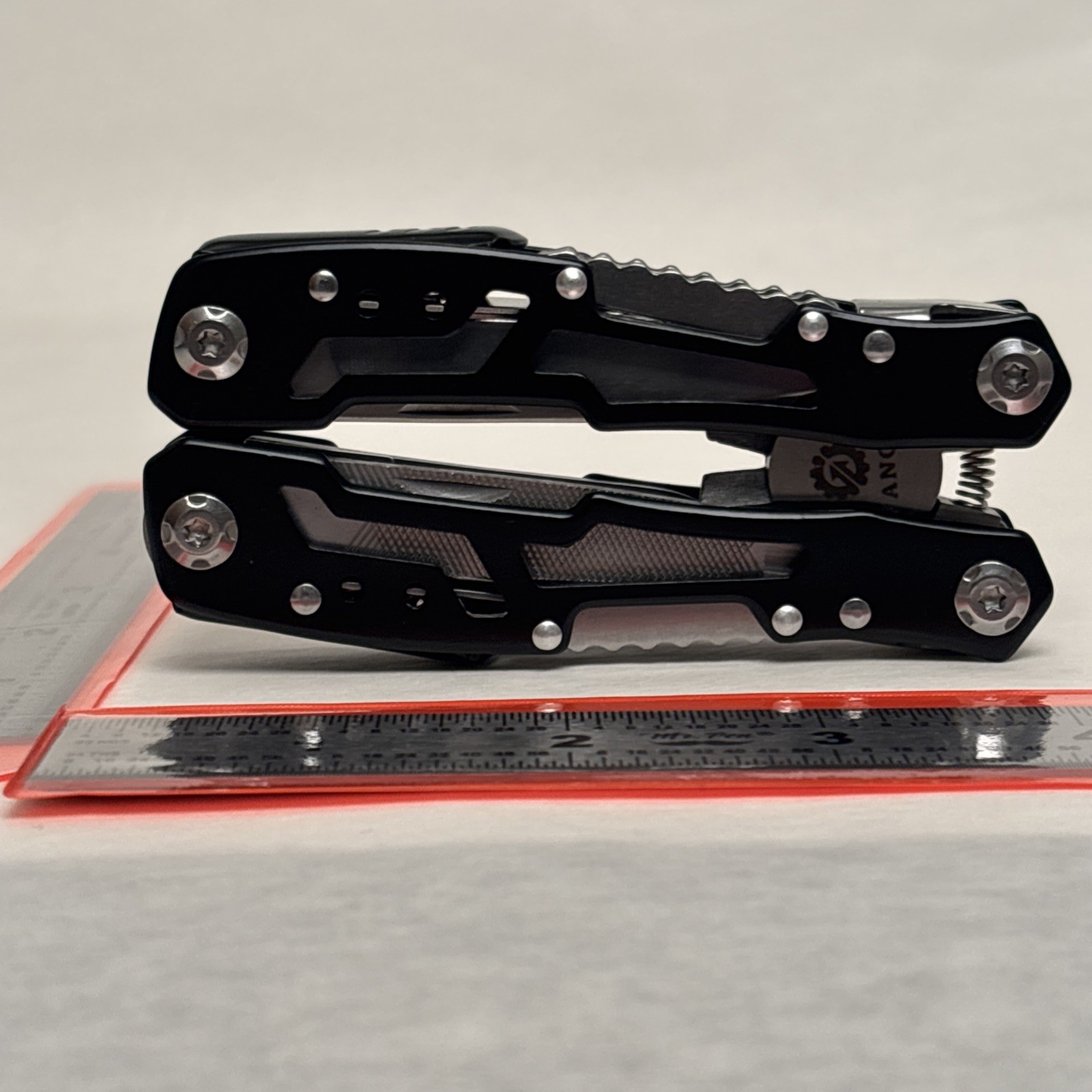 FANGFO Multi-Tool Tactical Black Heavy Duty Pocket Pliers EDC Tool w/ Pouch EDC