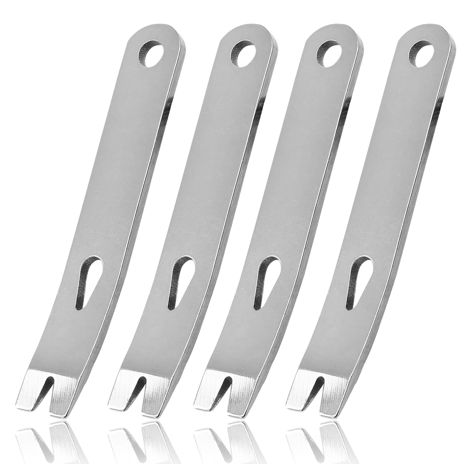 Zorfeter 4 Pcs Mini Pry Bar, Pocket Stainless Steel Pocket Crank Crowbar Small P