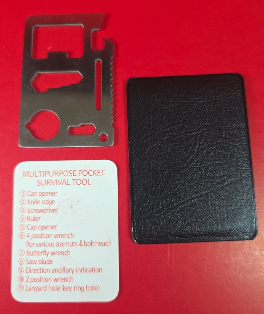 Credit Card Size Multitool Survival 18 in 1 Tools Pocket/Wallet Size