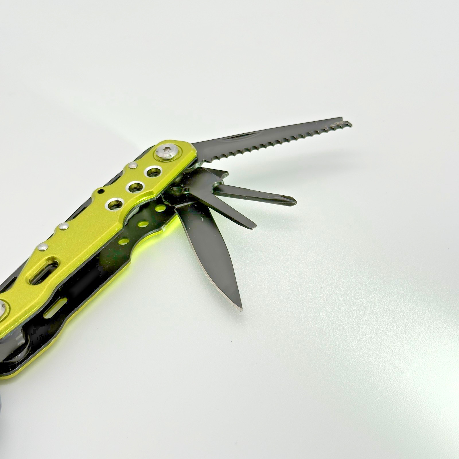 RoverTac Mini Multitool Pliers Knife Bottle Opener Pocket Tool Green Black