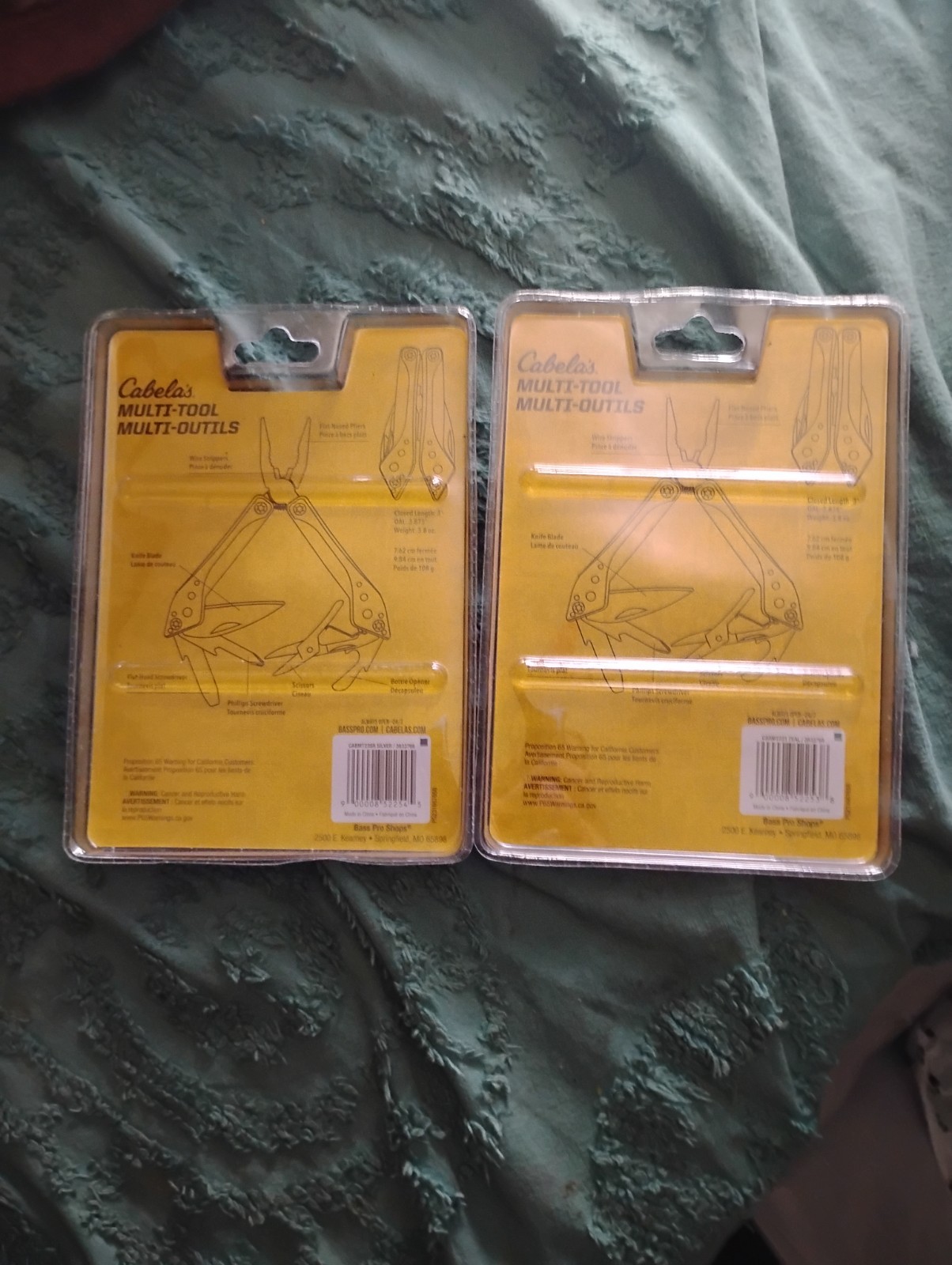 2X Cabelas’s 7-1 Tool Gray Multi-Tool NEW (ONE GREEN & ONE BLACK)