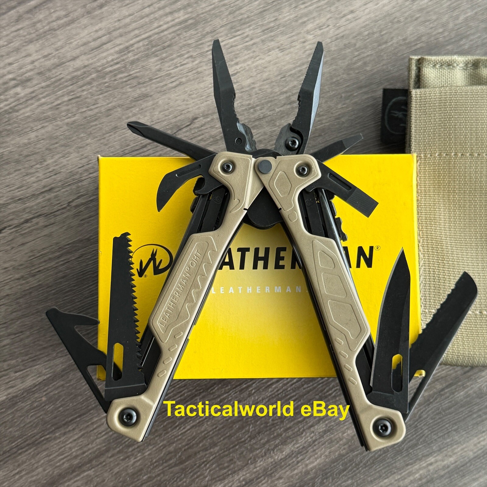 Leatherman OHT Brown/Tan USA Sheath. Superb 154CM cutters!