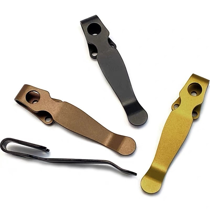 Titanium Deep Carry Pocket Clip for Spyderco Shaman C229 Knife Replacement