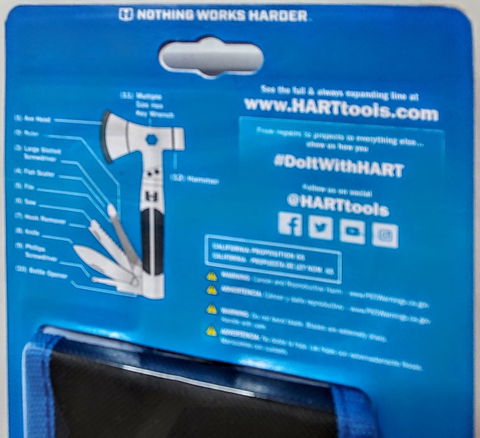 Hart 12-in-1 Heavy Duty Hatchet Multi-Tool 7″ Long + Storage Pouch