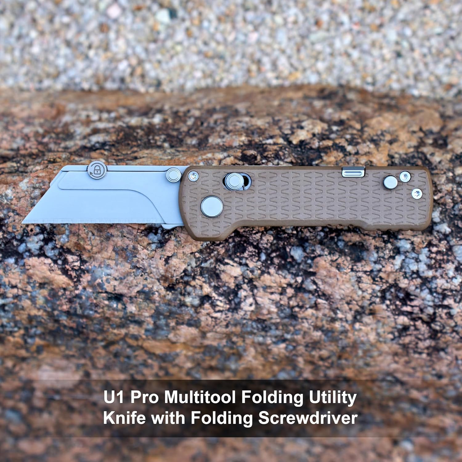 OKNIFE U1 Pro Multitool Folding Utility Knife with Folding Screwdriver, Quick Ch
