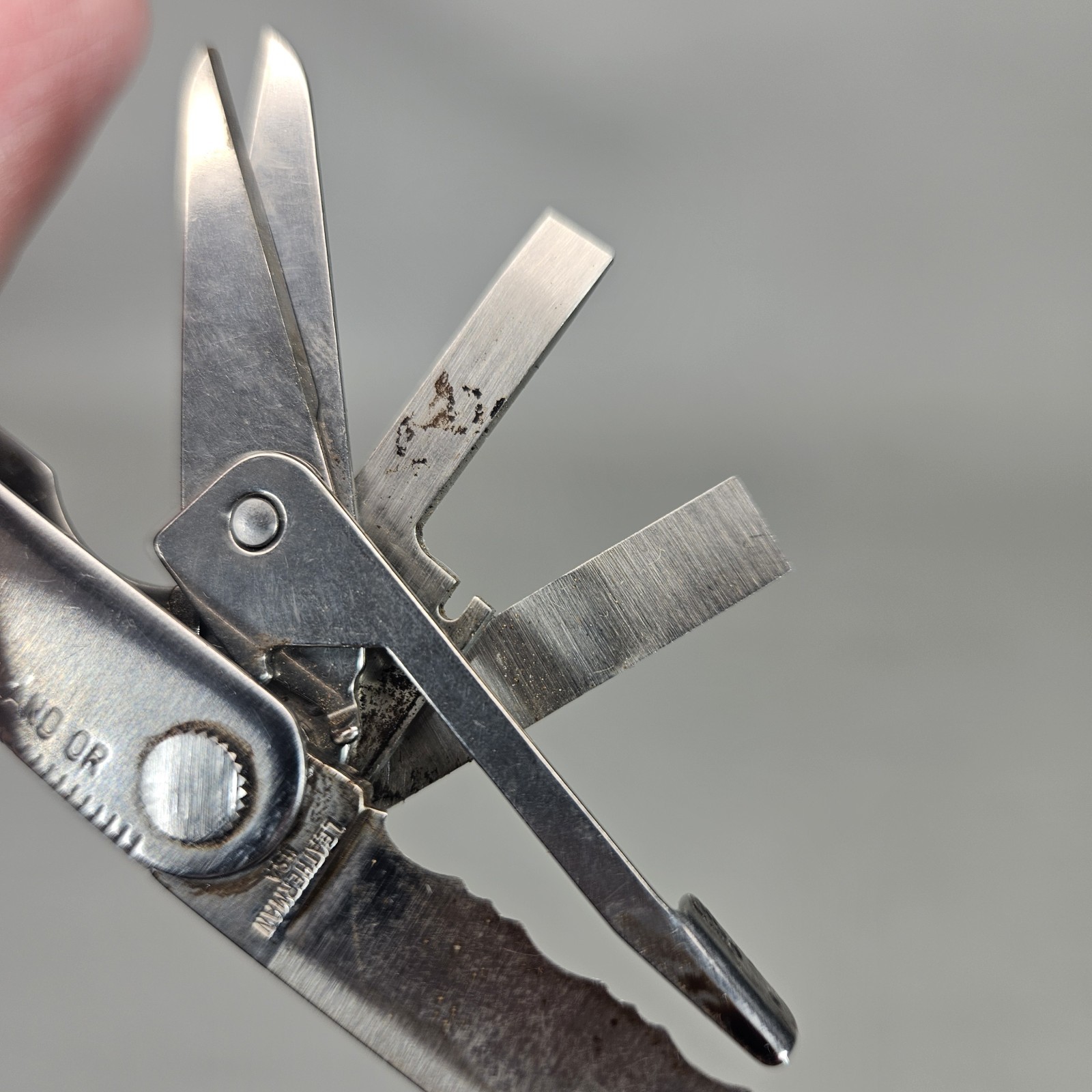 Vintage Leatherman Stainless Steel MultiTool Original Leather Sheath Portland OR
