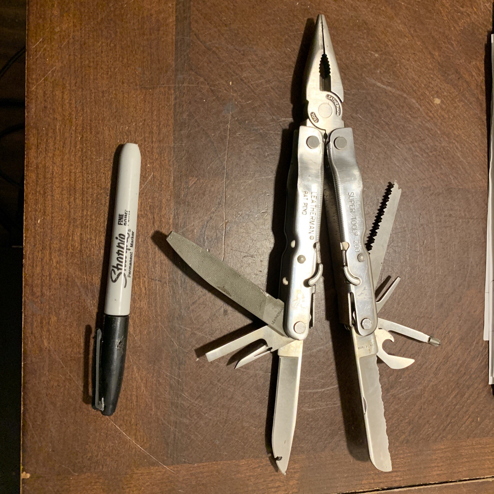 Leatherman Super Tool 200 USA Stainless Steel MultiTool Full Size Camping Hike