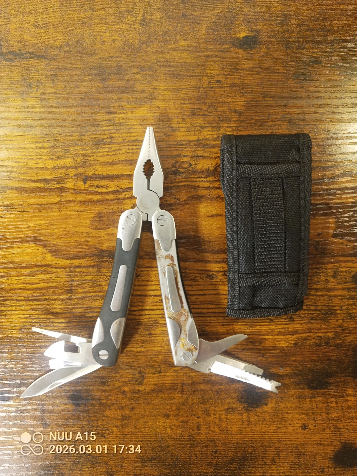 Sports Afield 15-In-1 Pocket Size Stainless Steel Utility Pliers With Belt Case