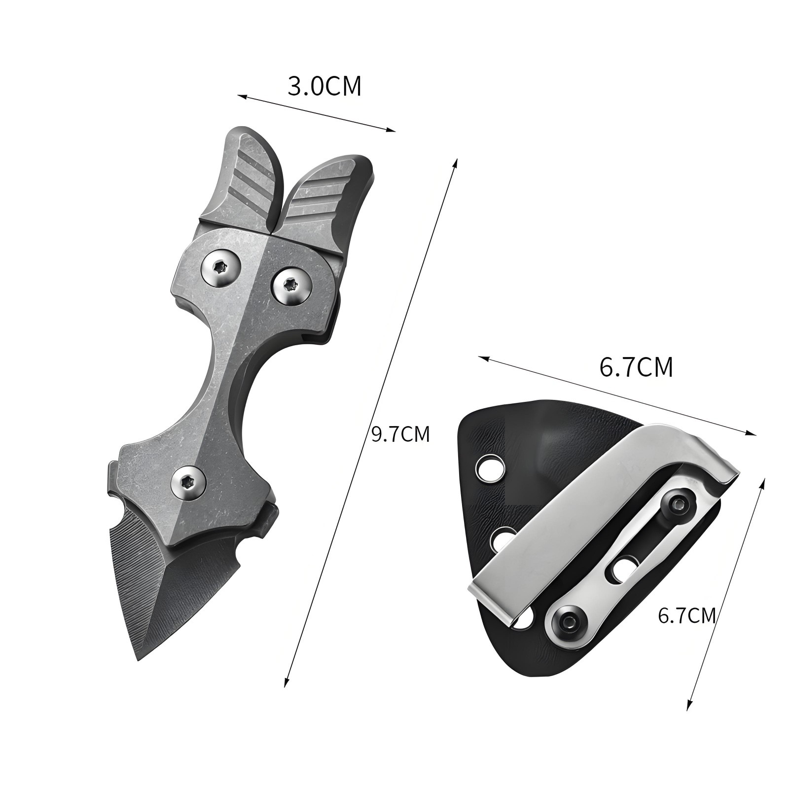 Titanium Alloy EDC Multi-Tool Pry Bar with Sheath Outdoor Camping Gear