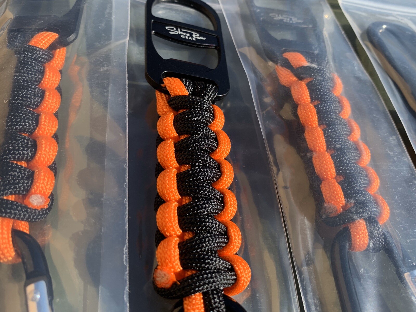Lot 5 NEW Stone River Gear Paracord Keychain With Bottle Opener & Carabiner
